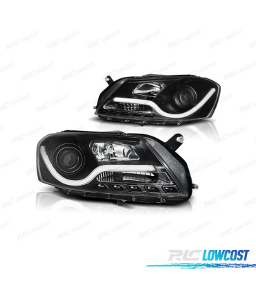 FAROS PARA VOLKSWAGEN VW PASSAT B7 10-14 TUBE LIGHT FONDO NEGRO