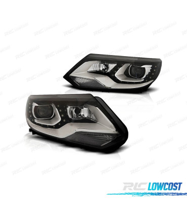 FAROS VOLKSWAGEN VW TIGUAN 11-16 LUZ DIURNA FONDO NEGRO