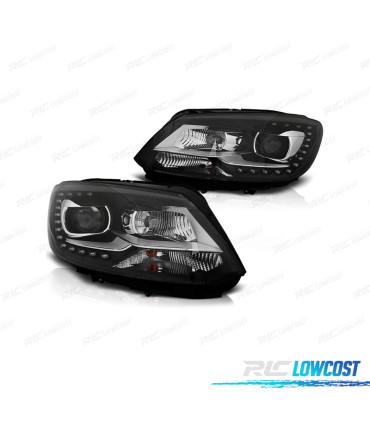 FAROS VOLKSWAGEN VW TOURAN 11-15 LUZ DIURNA FONDO NEGRO