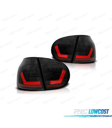 PILOTOS PARA VOLKSWAGEN VW GOLF 5 03-08 LIGHTBAR FONDO NEGRO AHUMADO