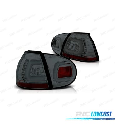 PILOTOS VOLKSWAGEN VW GOLF 5 03-08 LIGHTBAR FONDO CROMO AHUMADO