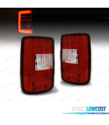 PILOTOS VOLKSWAGEN VW CADDY 04-15 LED ROJO CROMO