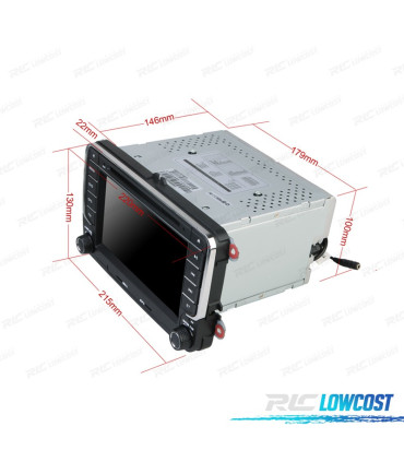 RADIO NAVEGADOR 7" PARA SEAT SKODA VOLKSWAGEN VW USB GPS TACTIL HD
