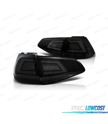 PILOTOS PARA VOLKSWAGEN VW GOLF 7 12-17 LIGHTBAR FONDO NEGRO AHUMADO