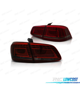 PILOTOS VOLKSWAGEN VW PASSAT 10-14 LED ROJO CROMO