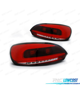PILOTOS LOOK R-LINE CARDNA FULL LED PARA VOLKSWAGEN VW SCIROCCO 08-14 ROJO AHUMADO