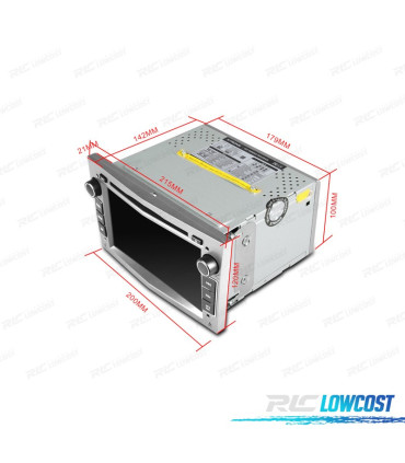 RADIO NAVEGADOR 7" PARA OPEL COLOR GRIS CLARO USB GPS TACTIL HD