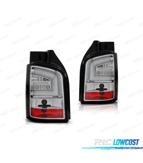PILOTOS VOLKSWAGEN VW T5 1P 03-09 LIGHT BAR FONDO CROMO