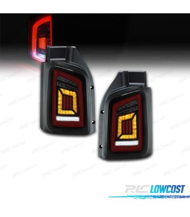 PILOTOS VOLKSWAGEN VW TRANSPORTER T5 1P 03-09 LIGHT BAR CARDNA DINAMIC ROJO AHUMADO