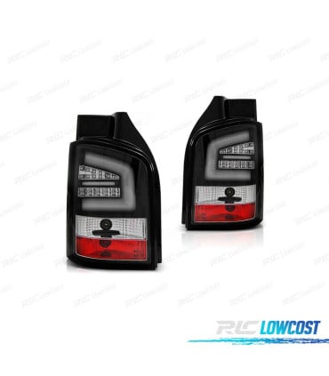 PILOTOS VOLKSWAGEN VW T5 1P 03-09 LIGHT BAR FONDO NEGRO