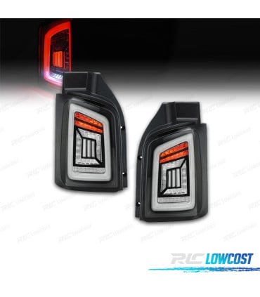 PILOTOS PARA VOLKSWAGEN VW T5 1P 03-09 LIGHT BAR DINAMIC FONDO NEGRO AHUMADO