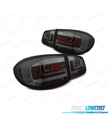 PILOTOS PARA VOLKSWAGEN VW TIGUAN 07-11 LIGHT BAR FONDO CROMO AHUMADO