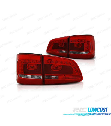 PILOTOS PARA VOLKSWAGEN VW TOURAN 11-15 LED ROJO CROMO