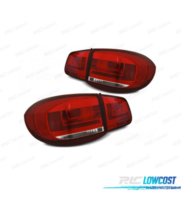PILOTOS PARA VOLKSWAGEN VW TIGUAN 07-11 LIGHT BAR ROJO CROMO