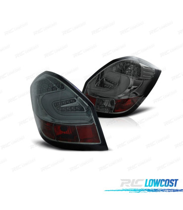 PILOTOS PARA SKODA FABIA 07-14 LED LIGHT BAR AHUMADO - ROJO