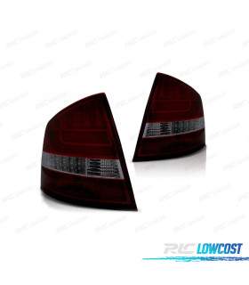 PILOTOS PARA SKODA OCTAVIA 04-13 LIGHT BAR ROJO AHUMADO