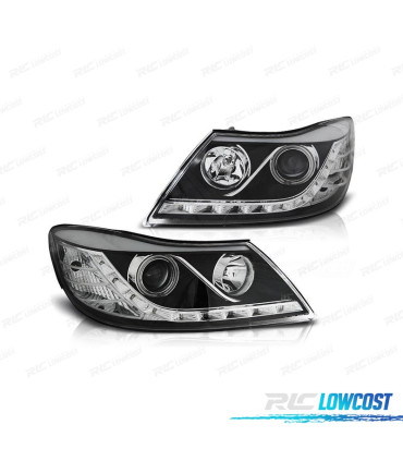 FAROS PARA SKODA OCTAVIA 08-13 OJOS ANGEL FONDO NEGRO