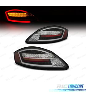 PILOTOS PARA PORSCHE BOXSTER 987 CAYMAN 987C LIGHT BAR DINAMIC FONDO NEGRO