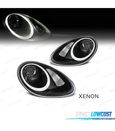 FAROS PARA PORSCHE BOXSTER 987 05-08 OJOS ANGEL XENON FONDO NEGRO