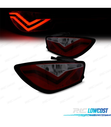 PILOTOS PARA SEAT IBIZA 08-12 LIGHT BAR ROJO AHUMADO 3 PUERTAS