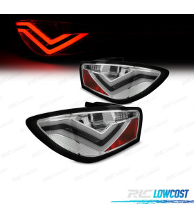PILOTOS PARA SEAT IBIZA 08-12 LIGHT BAR FONDO CROMO 3 PUERTAS