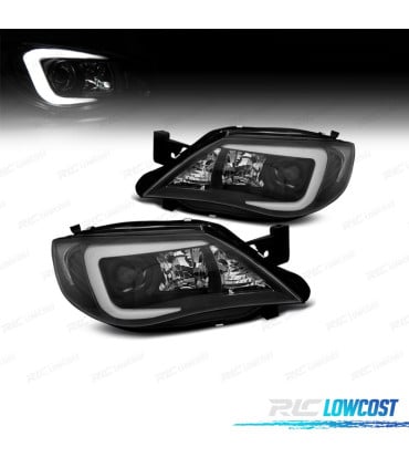 FAROS PARA SUBARU IMPREZA 08-12 TUBE LIGHT FONDO NEGRO