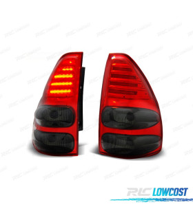 PILOTOS TOYOTA LAND CRUISER FJ120 03-08 LED ROJO AHUMADO