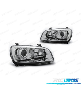 FAROS TOYOTA RAV-4 94-00 OJOS ANGEL FONDO CROMO