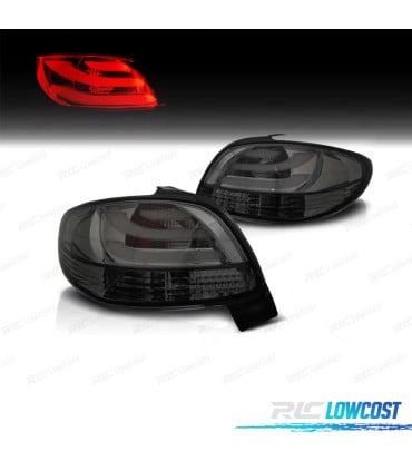 PILOTOS PEUGEOT 206 98-09 LIGHT BAR FONDO CROMO AHUMADO