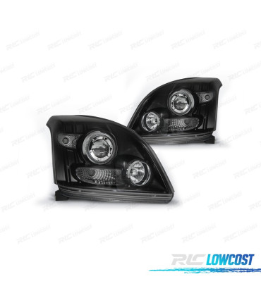 FAROS TOYOTA LAND CRUISER FJ120 03-08 OJOS ANGEL FONDO NEGRO CCFL