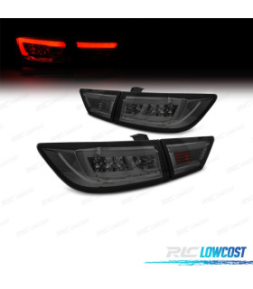 PILOTOS PARA RENAULT CLIO 4 13-16 LIGHT BAR FONDO CROMO AHUMADO