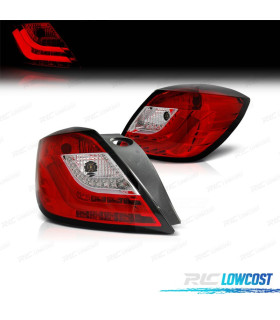 PILOTOS OPEL ASTRA H GTC 04-09 LIGHT BAR ROJO CROMO