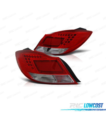 PILOTOS OPEL INSIGNIA 08-13 LED ROJO CROMO