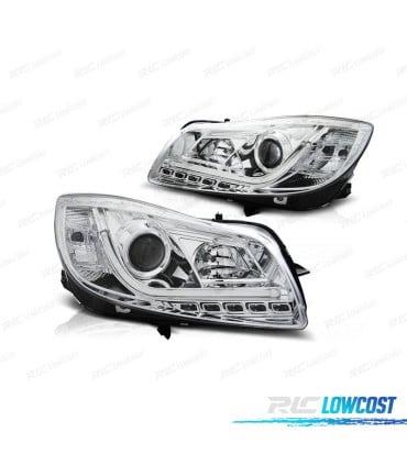 FAROS PARA OPEL INSIGNIA 08-13 TUBE LIGHT FONDO CROMO