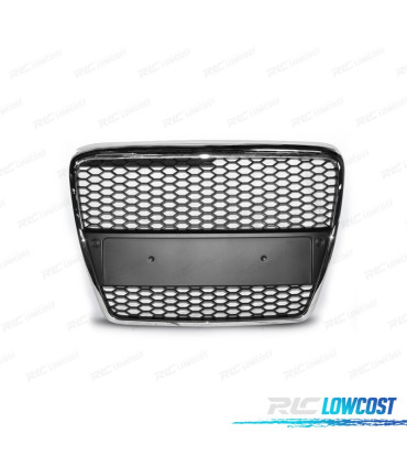 PARRILLA AUDI A6 4F 04-08 LOOK RS6 PLATA