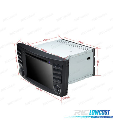 RADIO NAVEGADOR 7" PARA MERCEDES CL. E W211 CLS W219 USB GPS TACTIL HD