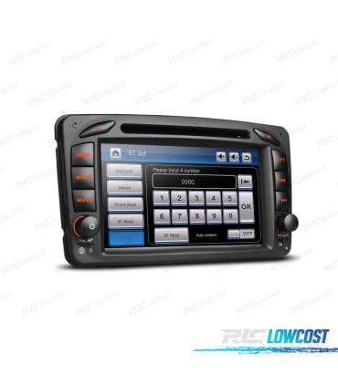RADIO NAVEGADOR PARA MERCEDES CLASE A C CLK USB GPS TACTIL HD 7"