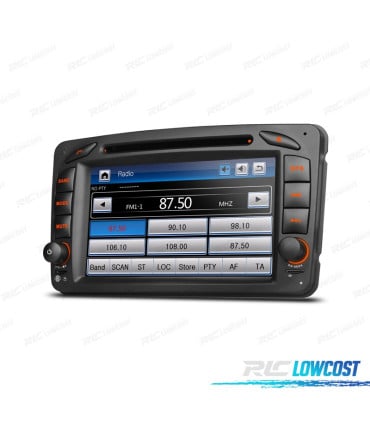 RADIO NAVEGADOR PARA MERCEDES CLASE A C CLK USB GPS TACTIL HD 7"