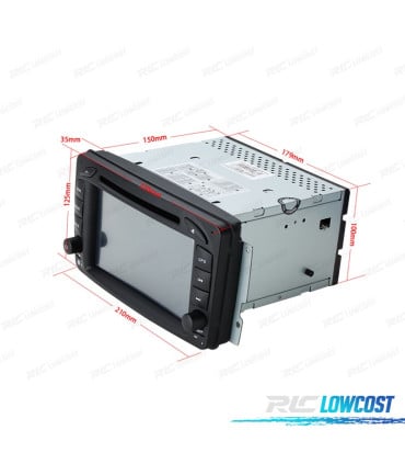 RADIO NAVEGADOR PARA MERCEDES CLASE A C CLK USB GPS TACTIL HD 7"