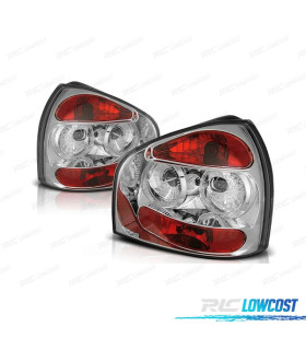 PILOTOS AUDI A3 8L 96-00 FONDO CROMO ROJO