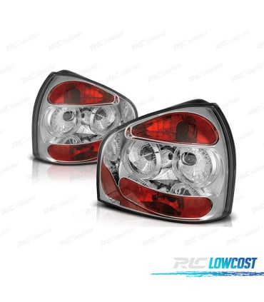 PILOTOS AUDI A3 8L 96-00 FONDO CROMO ROJO