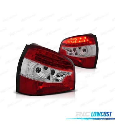 PILOTOS LED AUDI A3 8L 96-03 ROJO CROMO