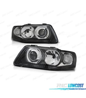 FAROS AUDI A3 8L 00-03 LUPA FONDO NEGRO