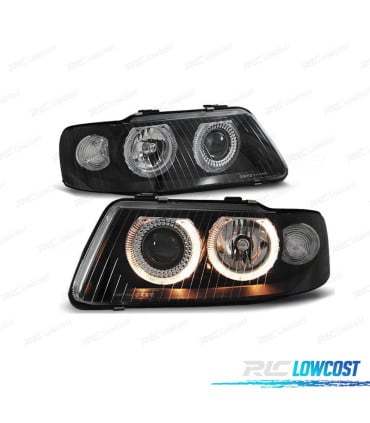 FAROS AUDI A3 8L 00-03 OJOS ANGEL FONDO NEGRO