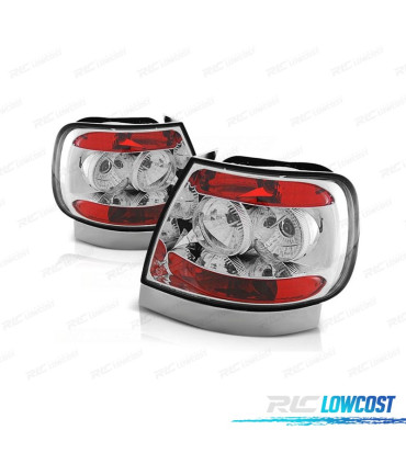 PILOTOS PARA AUDI A4 B5 94-99 FONDO CROMO ROJO