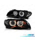 FAROS BMW E46 COUPE 03-06 OJOS ANGEL FONDO NEGRO