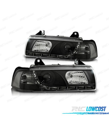 FAROS BMW E36 90-99 LUZ DIURNA FONDO NEGRO