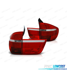 PILOTOS BMW X5 E70 07-10 LED ROJO CROMO