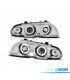 FAROS BMW E46 4 PUERTAS 98-01 OJOS ANGEL CCFL FONDO CROMO H1 H1