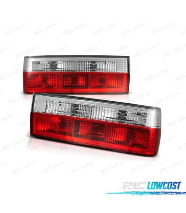 PILOTOS BMW E30 87-90 CABRIO 90-93 ROJO CROMO